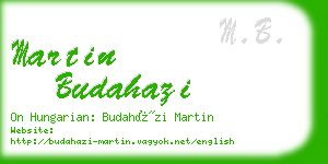 martin budahazi business card